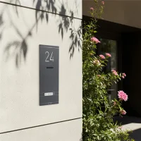 Metzler Kai -ADM10 Audio-Türsprechanlage, 1 Klingeltaster, DB703 Eisenglimmer