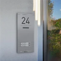 Metzler Kai -ADM10 Audio-Türsprechanlage, 2 Klingeltaster, RAL 9007 Graualuminium