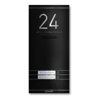 Metzler Kai -ADM10 Audio-Türsprechanlage, 2 Klingeltaster, RAL 9005 Tiefschwarz