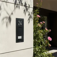 Metzler Kai -ADM10 Audio-Türsprechanlage, 2 Klingeltaster, RAL 9005 Tiefschwarz