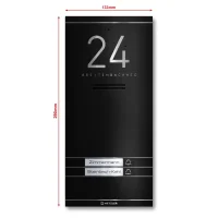 Metzler Kai -ADM10 Audio-Türsprechanlage, 2 Klingeltaster, RAL 9005 Tiefschwarz