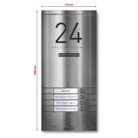 Metzler Kai -ADM10 Audio-Türsprechanlage, 4 Klingeltaster, Edelstahl