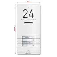 Metzler Kai -ADM10 Audio-Türsprechanlage, 4 Klingeltaster, RAL 9016 Verkehrsweiß
