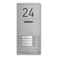 Metzler Kai -ADM10 Audio-Türsprechanlage, 4 Klingeltaster, RAL 9007 Graualuminium