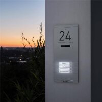 Metzler Kai -ADM10 Audio-Türsprechanlage, 4 Klingeltaster, RAL 9007 Graualuminium