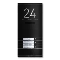 Metzler Kai -ADM10 Audio-Türsprechanlage, 4 Klingeltaster, RAL 9005 Tiefschwarz