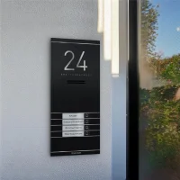 Metzler Kai -ADM10 Audio-Türsprechanlage, 4 Klingeltaster, RAL 9005 Tiefschwarz