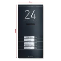 Metzler Kai -ADM10 Audio-Türsprechanlage, 5 Klingeltaster, RAL 7016 Anthrazit