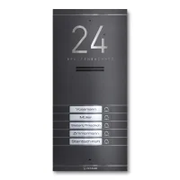 Metzler Kai -ADM10 Audio-Türsprechanlage, 5 Klingeltaster, DB 703 Eisenglimmer