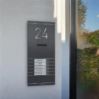 Metzler Kai -ADM10 Audio-Türsprechanlage, 5 Klingeltaster, DB 703 Eisenglimmer