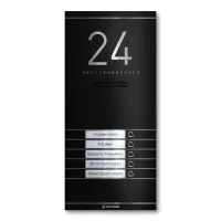 Metzler Kai -ADM10 Audio-Türsprechanlage, 5 Klingeltaster, RAL 9005 Tiefschwarz