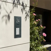 Metzler Kai -ADM10 Audio-Türsprechanlage, 6 Klingeltaster, RAL 7016 Anthrazit