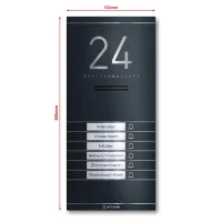Metzler Kai -ADM10 Audio-Türsprechanlage, 6 Klingeltaster, RAL 7016 Anthrazit