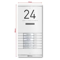 Metzler Kai -ADM10 Audio-Türsprechanlage, 6 Klingeltaster, RAL 9016 Verkehrsweiß
