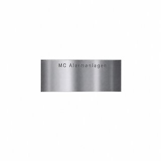 Metzler VDM10 Niko RFID Ersatz Namensschild mit Lasergravur selbstklebend für Versionen mit 1 Klingeltaster