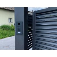 DoorBIrd D2201V IP Video Türsprechanlage, 1 Einheit, 1 Ruftaste, Titan-Optik als PVD-Beschichtung, Edelstahl, gebürstet