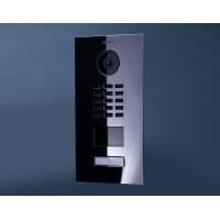 DoorBIrd D2201V IP Video Türsprechanlage, 1 Einheit, 1 Ruftaste, Titan-Optik als PVD-Beschichtung, Edelstahl V4A, hochglanzpoliert