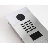 DoorBIrd D2201V IP Video Türsprechanlage, 1 Einheit, 1 Ruftaste, Chrom-Optik, Edelstahl V4A, hochglanzpoliert