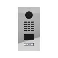 DoorBIrd D2201V IP Video Türsprechanlage, 1 Einheit, 1 Ruftaste, Chrom-Optik, Edelstahl V4A, hochglanzpoliert