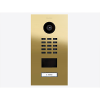 DoorBIrd D2201V IP Video T&uuml;rsprechanlage, 1 Einheit, 1 Ruftaste,Messing-Optik als PVD-Beschichtung, Edelstahl V4A, hochglanzpoliert