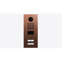 DoorBIrd D2202V IP Video T&uuml;rsprechanlage, 2 Einheit, 2 Ruftaste,  Bronze-Optik als PVD-Beschichtung, Edelstahl, geb&uuml;rstet