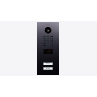 DoorBIrd D2202V IP Video T&uuml;rsprechanlage, 2 Einheit, 2 Ruftaste, Titan-Optik als PVD-Beschichtung, Edelstahl V4A, hochglanzpoliert