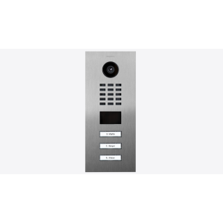 DoorBIrd D2203V IP Video Türsprechanlage, 3 Einheit, 3 Ruftaste, Edelstahl V4A, (salzwasser- und flugrostbeständig), gebürstet