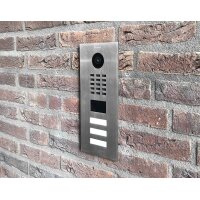 DoorBIrd D2203V IP Video T&uuml;rsprechanlage, 3 Einheit, 3 Ruftaste, Edelstahl V4A, (salzwasser- und flugrostbest&auml;ndig), geb&uuml;rstet