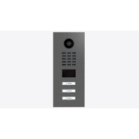 DoorBIrd D2203V IP Video Türsprechanlage, 3 Einheit, 3 Ruftaste, DB 703, Edelstahl, pulverbeschichtet, seidenmatt