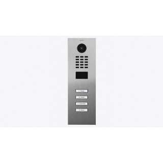 DoorBIrd D2204V IP Video Türsprechanlage, 4 Einheit, 4 Ruftaste, Edelstahl V2A, gebürstet