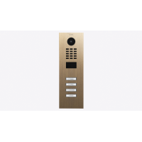 DoorBIrd D2204V IP Video T&uuml;rsprechanlage, 4 Einheit, 4 Ruftaste, Echtes Messing br&uuml;niert