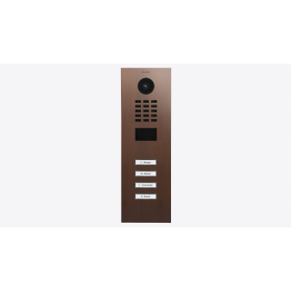 DoorBIrd D2204V IP Video Türsprechanlage, 4 Einheit, 4 Ruftaste, Baubronze