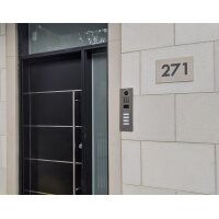 DoorBIrd D2204V IP Video T&uuml;rsprechanlage, 4 Einheit, 4 Ruftaste,Chrom-Optik, Edelstahl V4A, hochglanzpoliert