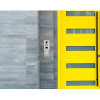 DoorBIrd D2204V IP Video T&uuml;rsprechanlage, 4 Einheit, 4 Ruftaste, Messing-Optik als PVD-Beschichtung, Edelstahl V4A, hochglanzpoliert