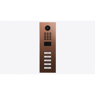DoorBIrd D2205V IP Video Türsprechanlage, 5 Einheit, 5 Ruftaste, Bronze-Optik als PVD-Beschichtung, Edelstahl, gebürstet