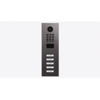 DoorBIrd D2205V IP Video T&uuml;rsprechanlage, 5 Einheit, 5 Ruftaste, Titan-Optik als PVD-Beschichtung, Edelstahl, geb&uuml;rstet