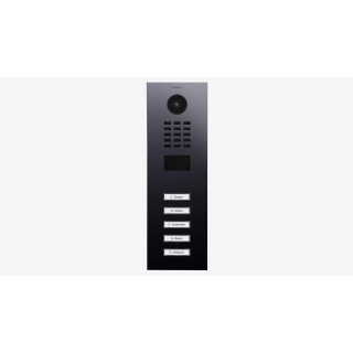 DoorBIrd D2205V IP Video Türsprechanlage, 5 Einheit, 5 Ruftaste,Titan-Optik als PVD-Beschichtung, Edelstahl V4A, hochglanzpoliert