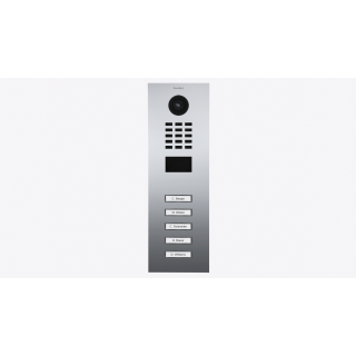 DoorBIrd D2205V IP Video Türsprechanlage, 5 Einheit, 5 Ruftaste,Chrom-Optik, Edelstahl V4A, hochglanzpoliert