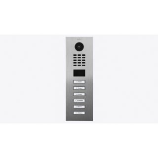 DoorBIrd D2206V IP Video Türsprechanlage, 6 Einheit, 6 Ruftaste, Edelstahl V2A, gebürstet
