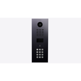 DoorBird IP Video Türsprechanlage ; 1 Einheit, 1 Ruftaste.Titan-Optik als PVD-Beschichtung, Edelstahl V4A, hochglanzpoliert