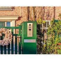 DoorBird IP Video T&uuml;rsprechanlage ; 1 Einheit, 1 Ruftaste. DB 703, Edelstahl, pulverbeschichtet, seidenmatt
