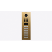 DoorBIrd D2206V IP Video T&uuml;rsprechanlage, 6 Einheit, 6 Ruftaste, Titan-Optik als PVD-Beschichtung, Edelstahl V4A, hochglanzpoliert