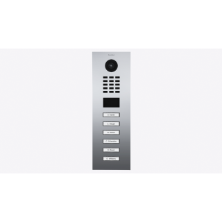 DoorBIrd D2206V IP Video Türsprechanlage, 6 Einheit, 6 Ruftaste, Chrom-Optik, Edelstahl V4A, hochglanzpoliert
