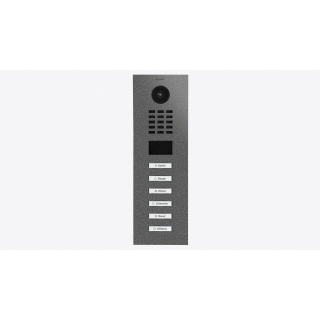 DoorBIrd D2206V IP Video Türsprechanlage, 6 Einheit, 6 Ruftaste,   DB 703, Edelstahl, pulverbeschichtet, seidenmatt